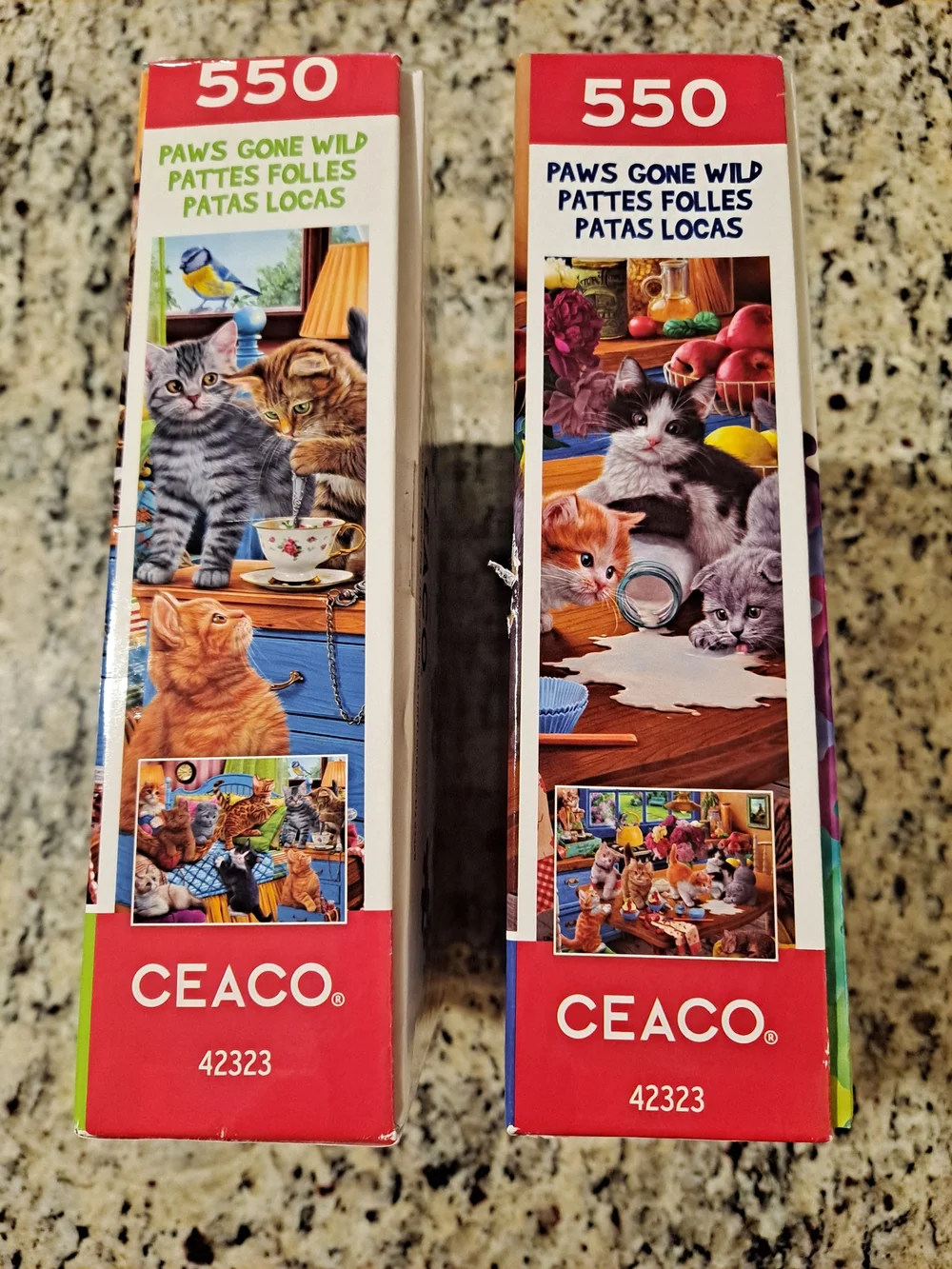 Ceaco Paws Gone Wild 550-Piece Jigsaw Puzzle - Cat Scenes